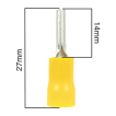 Y23 Yellow Pre-Insulated Terminal - 14MM - Pack 10