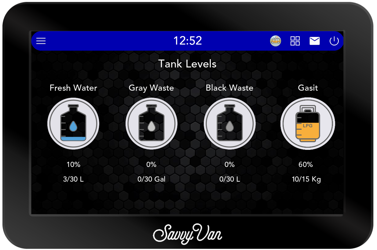 Savvy Van3 - 5" Touch Screen inc. Control Panel