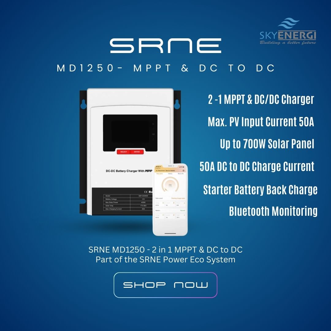 SRNE MD1250 MPPT & DC to DC charger