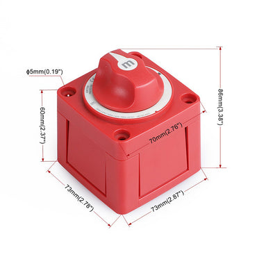 Skyenergi Mini On-Off Battery Switch with Knob - Red - 6006