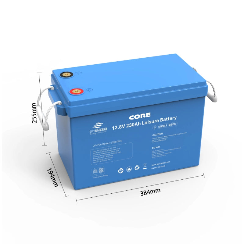Skyenergi Core 230Ah Lithium Leisure Battery - Bluetooth & Heat-Pad