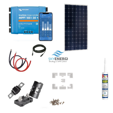 Victron 305Watt Solar Panel & Victron Smart MPPT Charge Controller, Cable, Mounting & Gland.