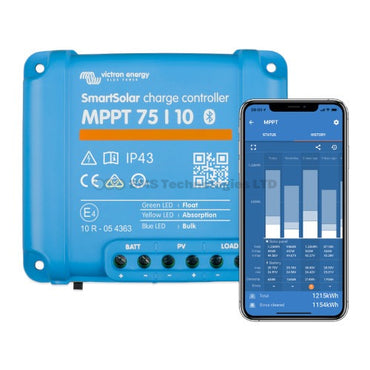 Victron 215 Watt Solar Panel & Victron Smart MPPT Charge Controller, Cable, Mounting & Gland.