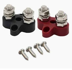Victron Energy Dual Terminal Stud M8-Linked Set (1 red 1 black) - VBB413020010