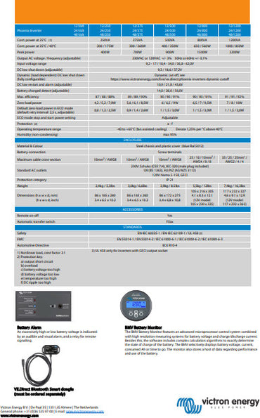 Victron Energy Phoenix Inverter 48/1200 230V VE.Direct IEC - PIN482121100