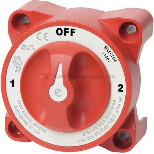 Blue Sea e-Series Selector 3 Position Battery Switch with AFD - 11001B-BSS