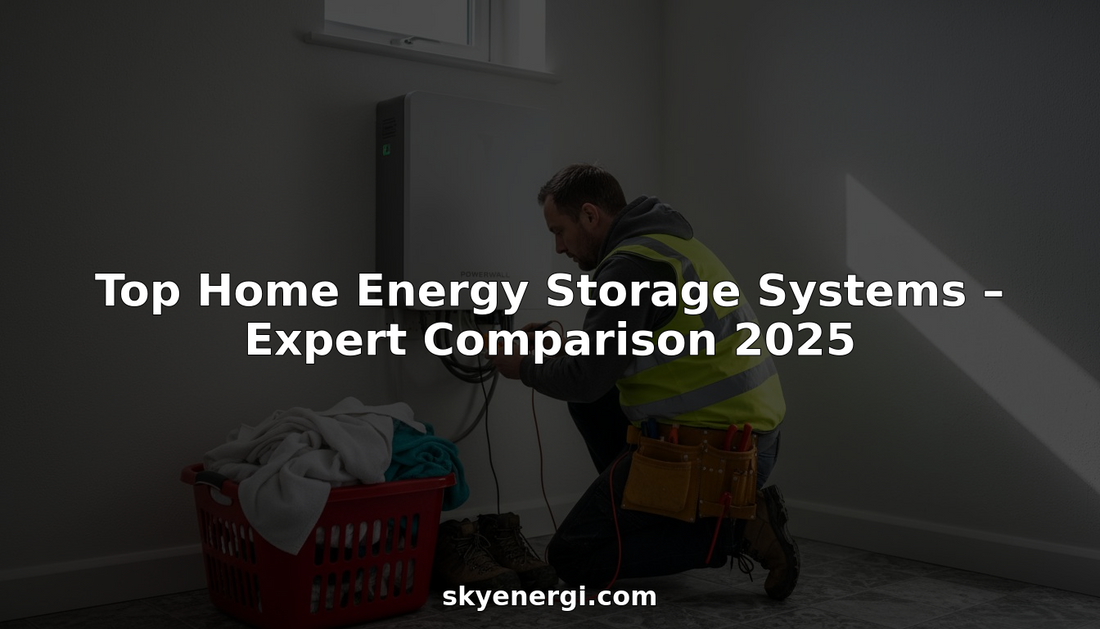 Electrician checks home energy battery system installation