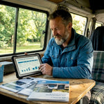 Campervan owner researching off-grid battery alternatives