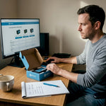 Man comparing lithium battery alternatives at desk