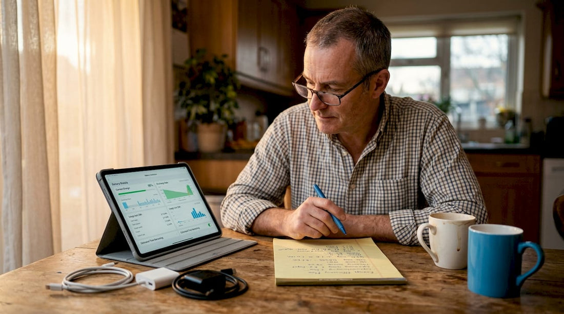 Homeowner auditing battery bank sizing