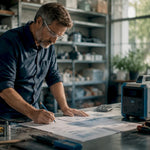 Engineer analyzing solar system energy losses