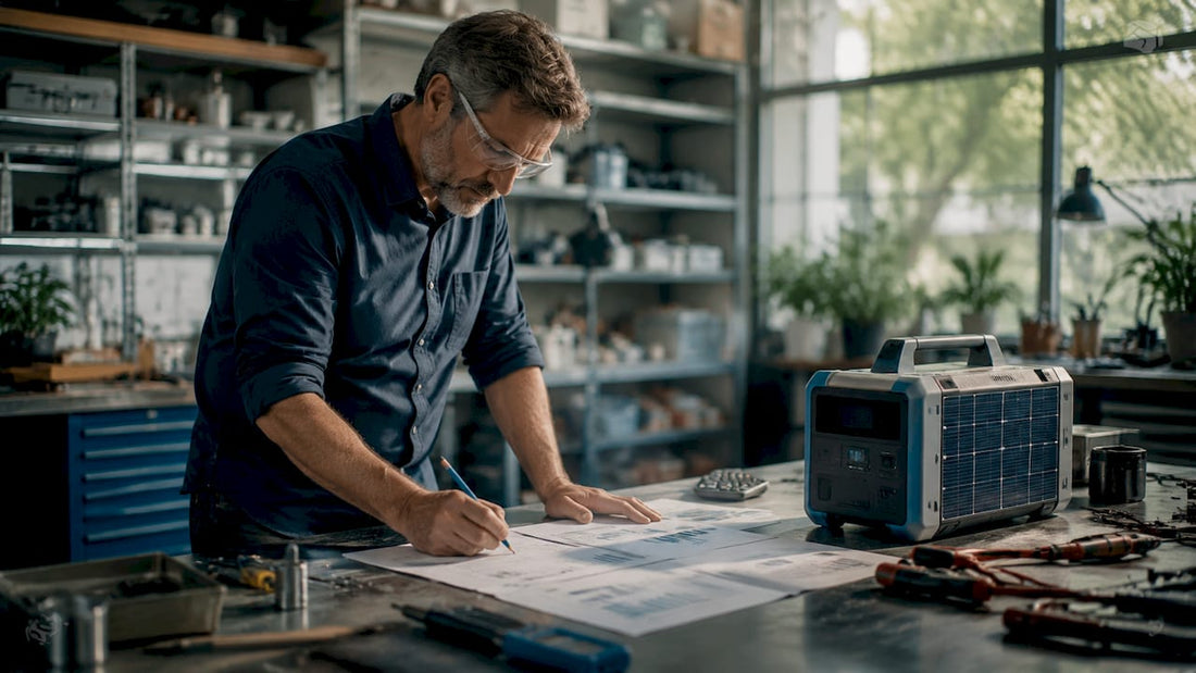 Engineer analyzing solar system energy losses