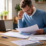 Man reviewing UK battery storage grid application documents