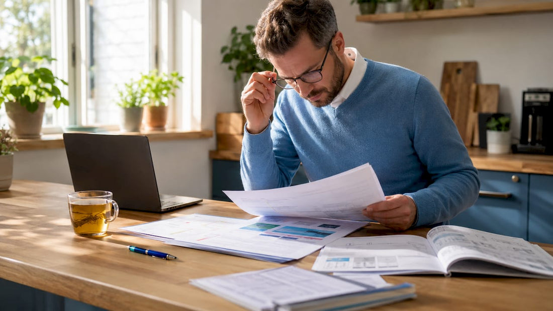 Man reviewing UK battery storage grid application documents