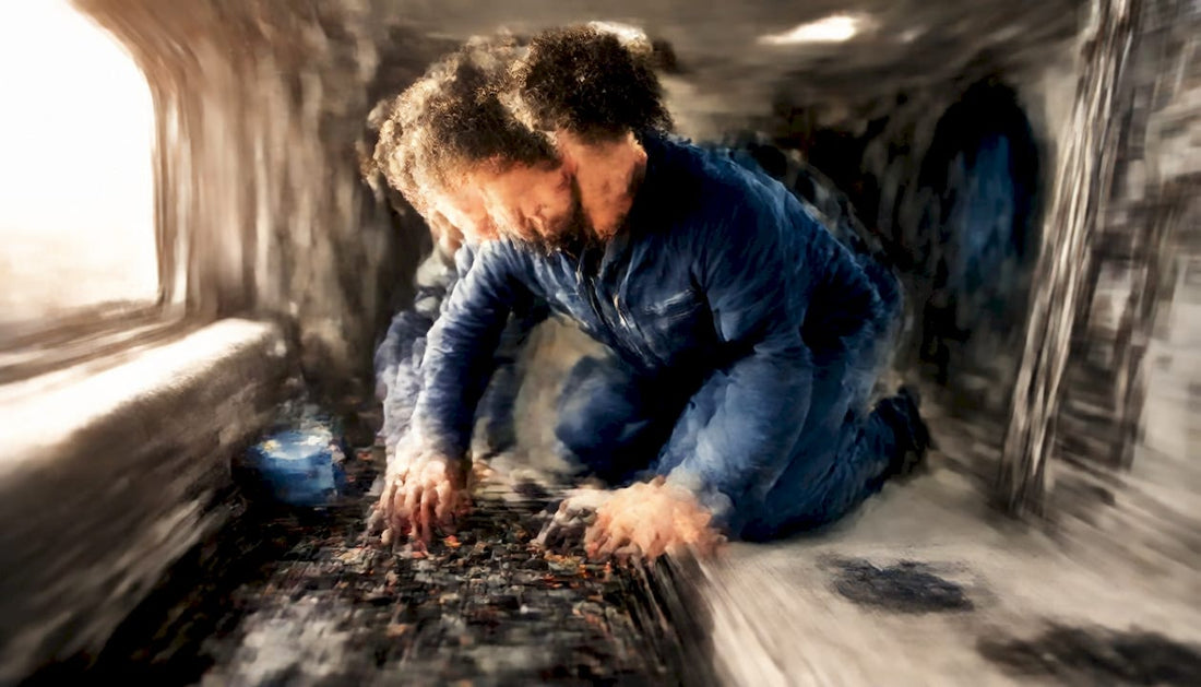 Engineer inspecting marine lithium battery bank