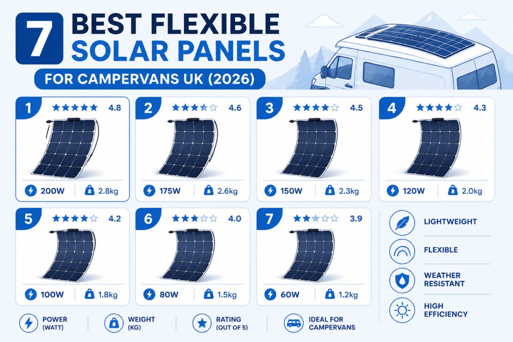 7 Best Flexible Solar Panels for Campervans UK (2026)