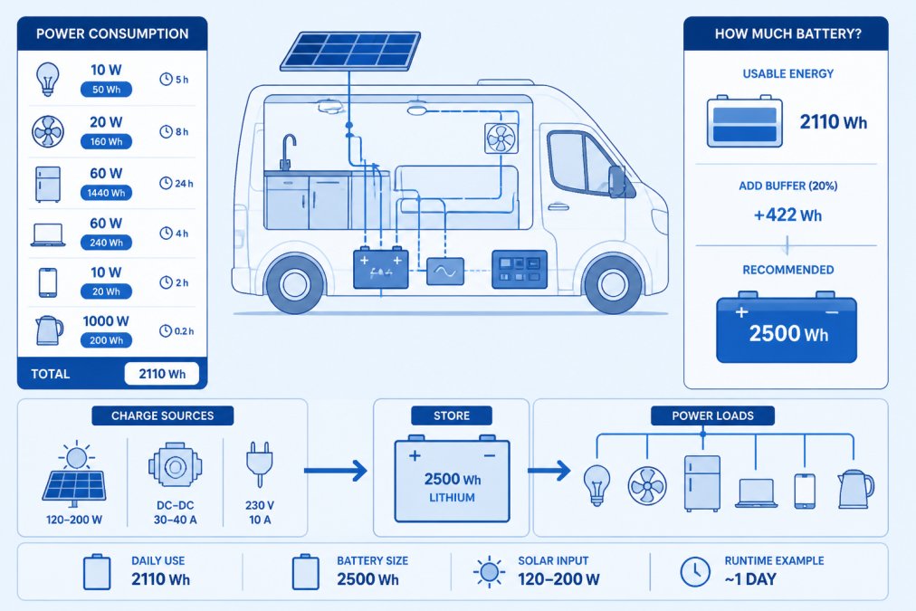 How to Calculate Campervan Power Needs: 2026 Guide