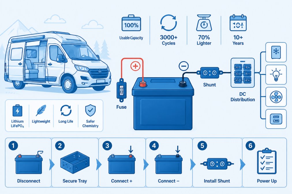 How to Install a Lithium Campervan Battery: 2026 Guide