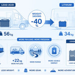 Lithium Battery Weight Saving for Campervans: A 2026 Guide
