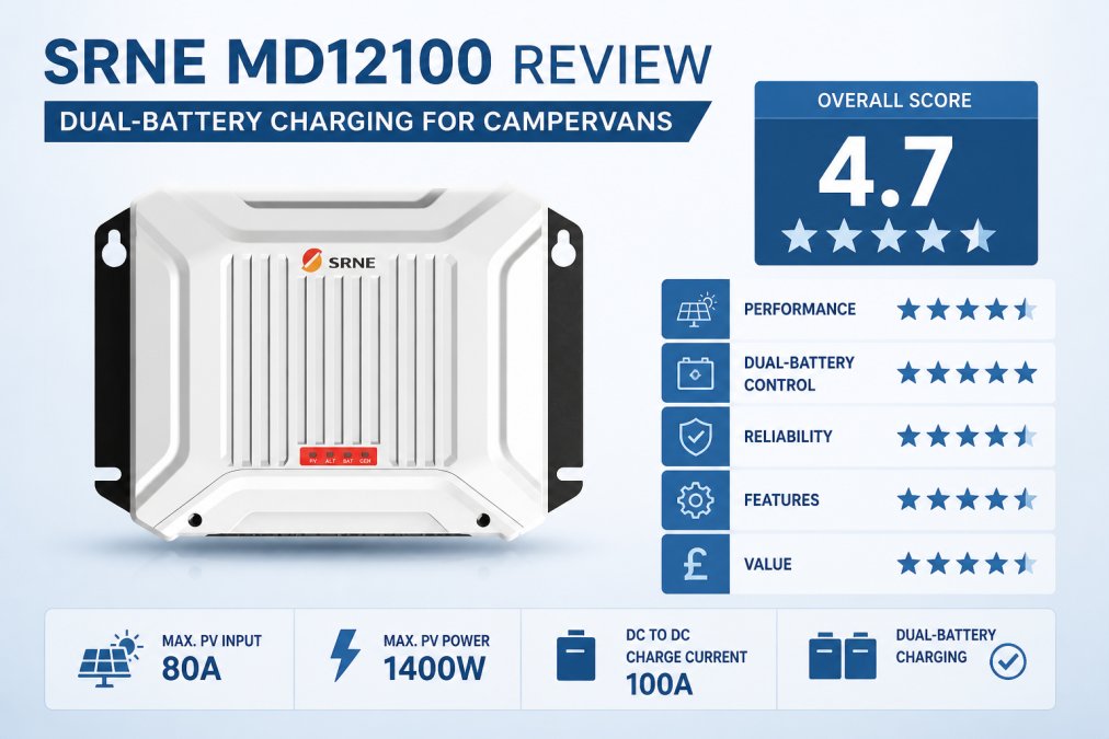SRNE MD12100 Review: Dual-Battery Charging for Campervans