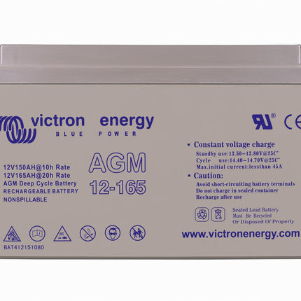 Victron Energy AGM Dual Purpose Battery 12V 165Ah (M8) - BAT412151085