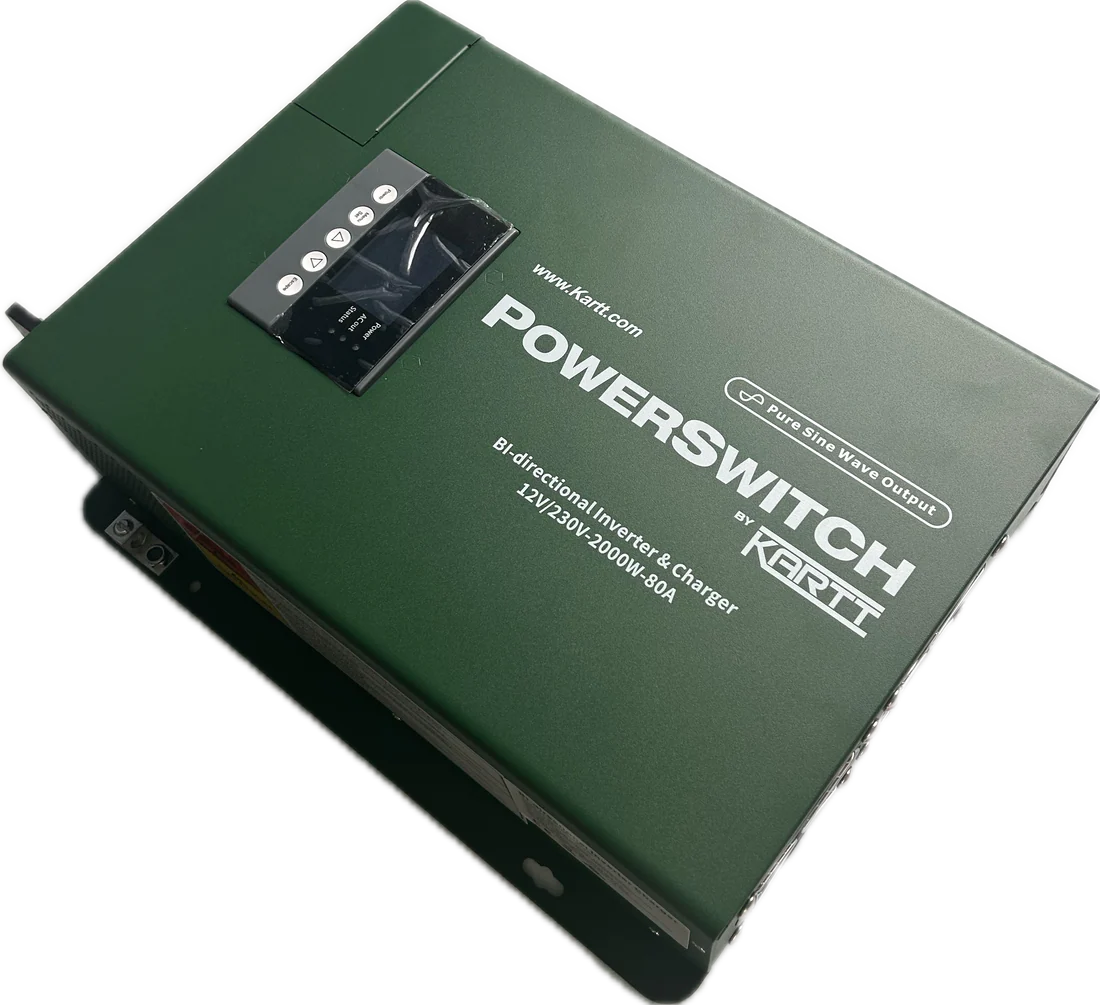 PowerSwitch by KARTT - 2kW Inverter/Charger built in screen