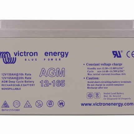 Victron Energy AGM Dual Purpose Battery 12V 165Ah - BAT412151084