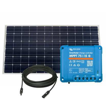 Victron 175W Mono Solar Panel Kit with SmartSolar MPPT 75/15, Solarcable and Mounts