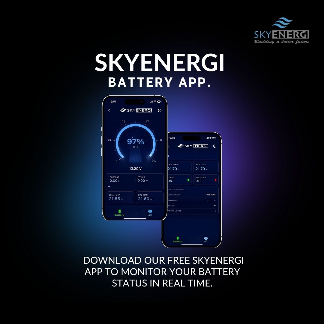 Skyenergi Core2 680Ah Lithium Leisure Battery - Bluetooth & Heat-Pad
