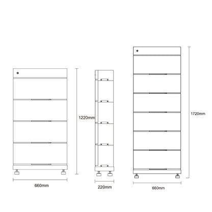 Pytes Pi LV1 Stackable Storage Battery 15kWh