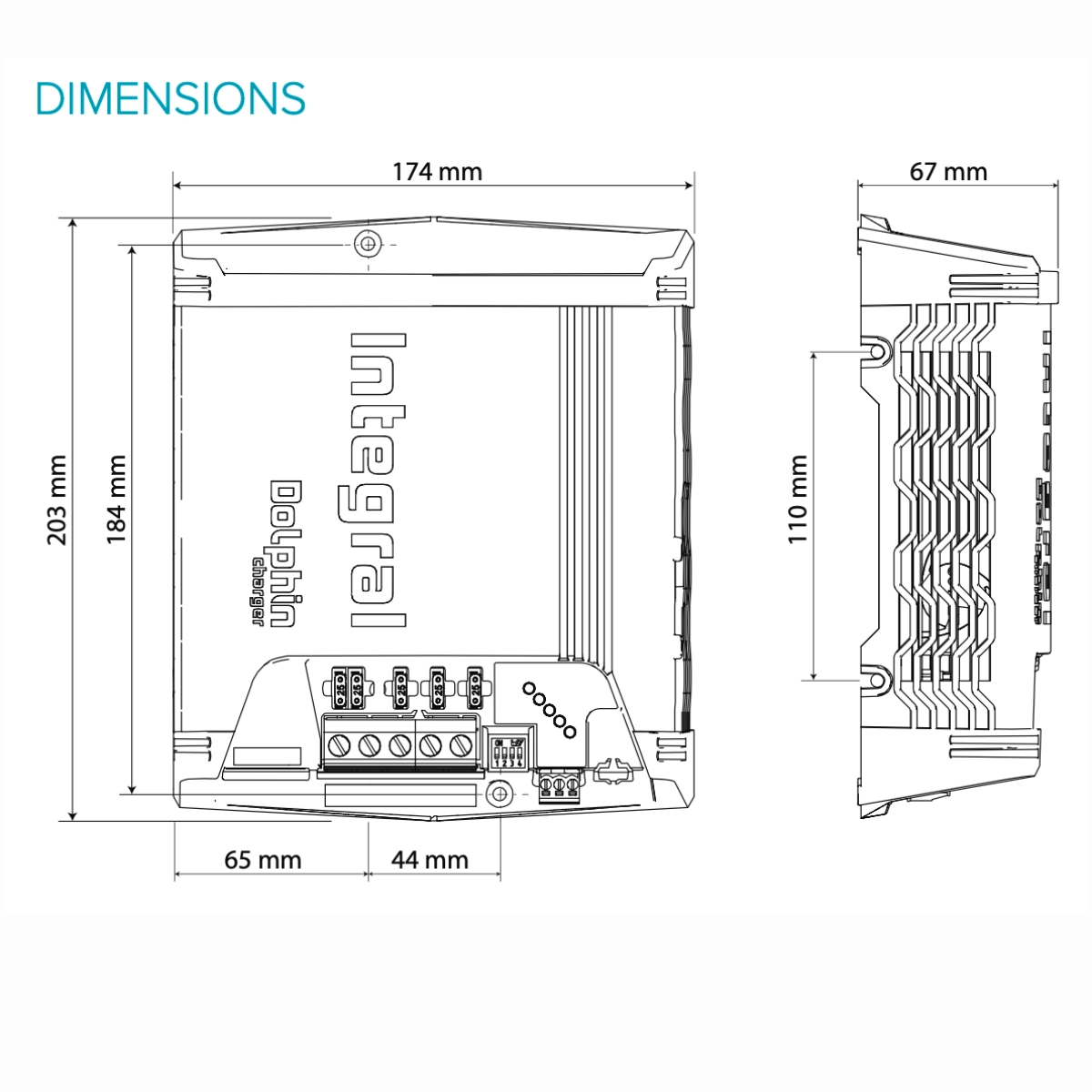 Dolphin Integral 12V 25A/18A + MPPT 250W + AC 15A Silent