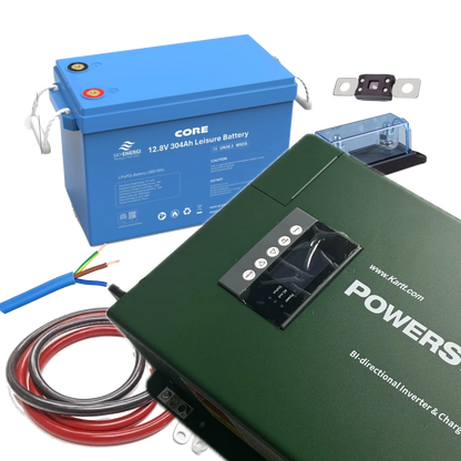 Kartt PowerSwitch 2kW Inverter/Charger and Skyenergi 304Ah Lithium Leisure Battery Kit