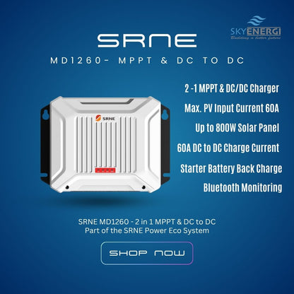 SRNE MD1260 Dual DC to DC & MPPT Controller