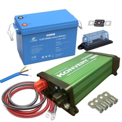 Kartt Konvert 3kW Inverter and Skyenergi 304Ah Lithium Leisure Battery Kit