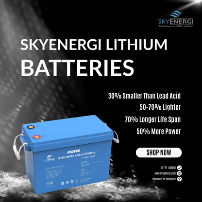 Skyenergi Core 105Ah Lithium Leisure Battery - Bluetooth & Heat-Pad