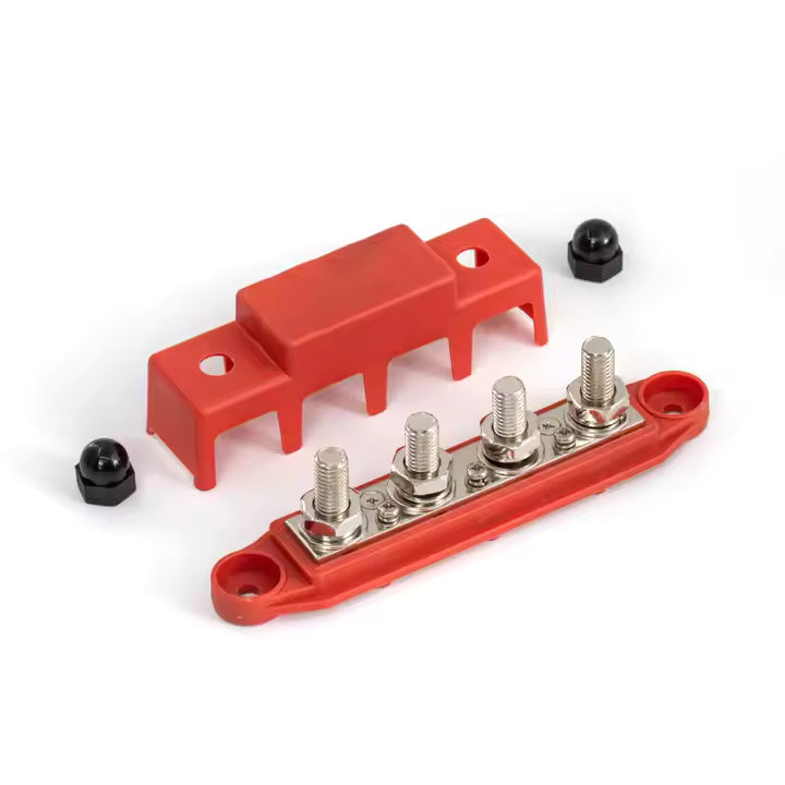 Skyenergi Busbar 250A 4P + Cover – SE-VBB125040010R Red