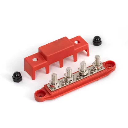 Skyenergi Busbar 250A 4P + Cover – SE-VBB125040010R Red
