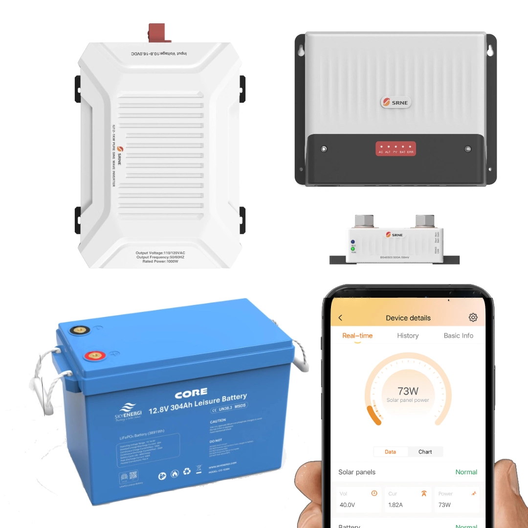 SRNE Power System inc. MPPT - DC/DC Charger - AC Charger & 3kW Inverter