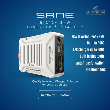 SRNE RIC12-3kW Pure Sine Wave Inverter / Charger
