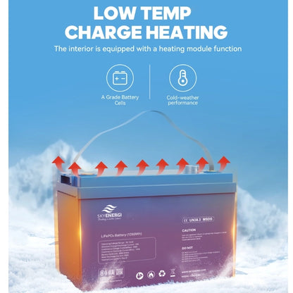 Lithium Leisure Battery - Skyenergi Core 304Ah  Bluetooth & Heat-Pad