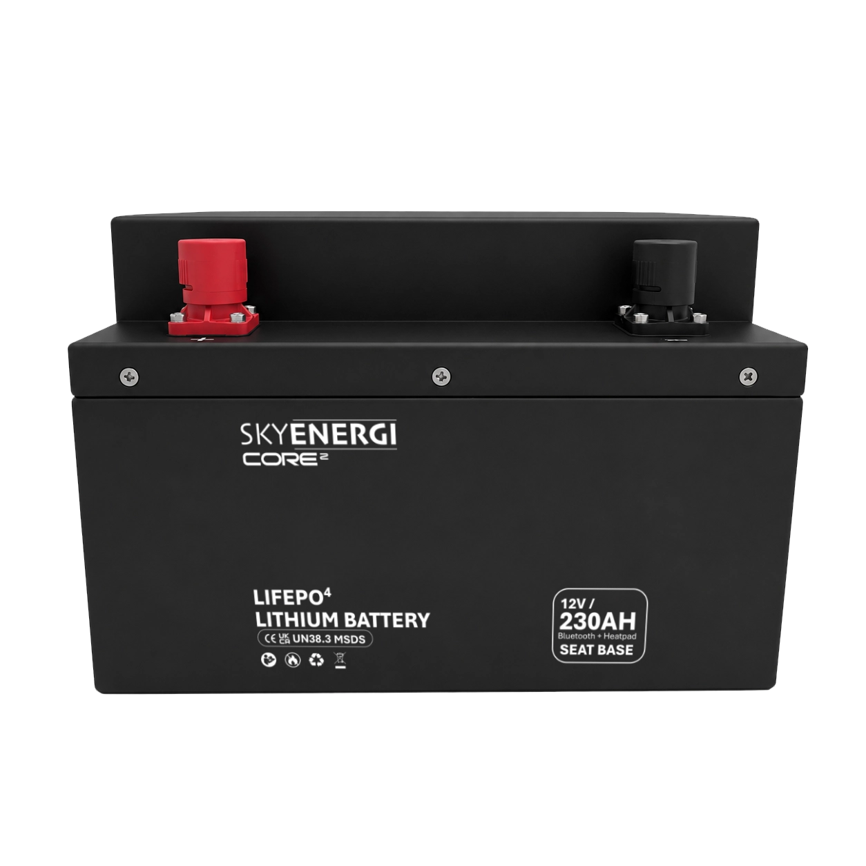 Lithium Leisure Battery - Skyenergi Core2 230Ah Seat-base Bluetooth & Heat-Pad