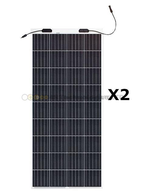 2x Sunman eArc 185W Flexible Mono Solar Panel