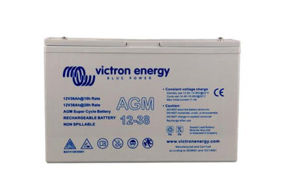 Victron Energy AGM Super Cycle Battery 12V 38Ah (M5) - BAT412038081