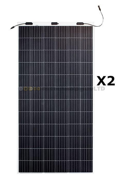 2x Sunman eArc 375W Flexible Mono Solar Panel