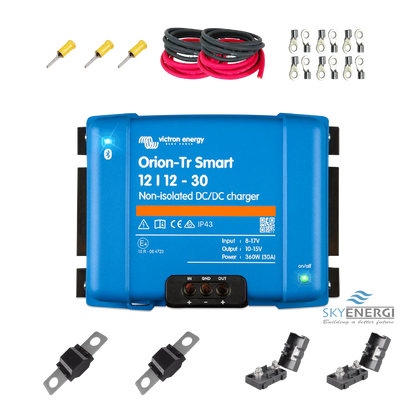 12V Battery To Battery Charger Kit - Includes Victron Orion 30A DC-DC Charger with built-in Bluetooth
