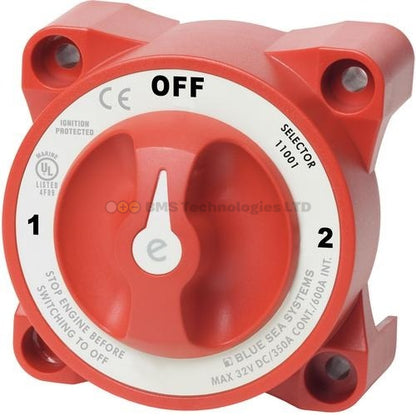 Blue Sea e-Series Selector 3 Position Battery Switch with AFD - 11001B-BSS
