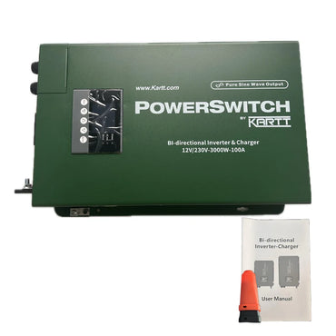 Kartt PowerSwitch 2kW Inverter/Charger and Skyenergi 230Ah Lithium Leisure Battery Kit