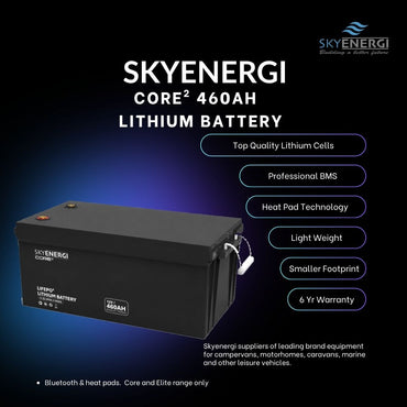 Skyenergi Core2 460Ah Lithium Leisure Battery - Bluetooth & Heat-Pad