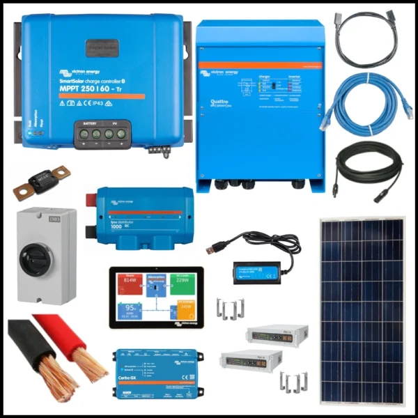 Ess Kit – Victron Energy 4Kw Kit With 2.8Kw Solar Array, 5000Va Quattro And 10.2Kwh Pytes V5 Li-Po4 Battery