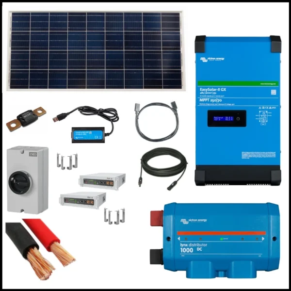 Ess Kit – Victron Energy 4Kw Kit With 2.8Kw Solar Array, 5000Va Easysolar-Ii And 10.2Kwh Pytes V5  Li-Po4 Battery